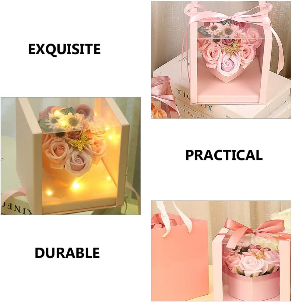 Kisangel Scented Soap Flower Box Decorative Bath Soaps for Mother'S Day Valentine'S Day Birthdays Pampering Basket for Women for Home Decor and Relaxation image number 2