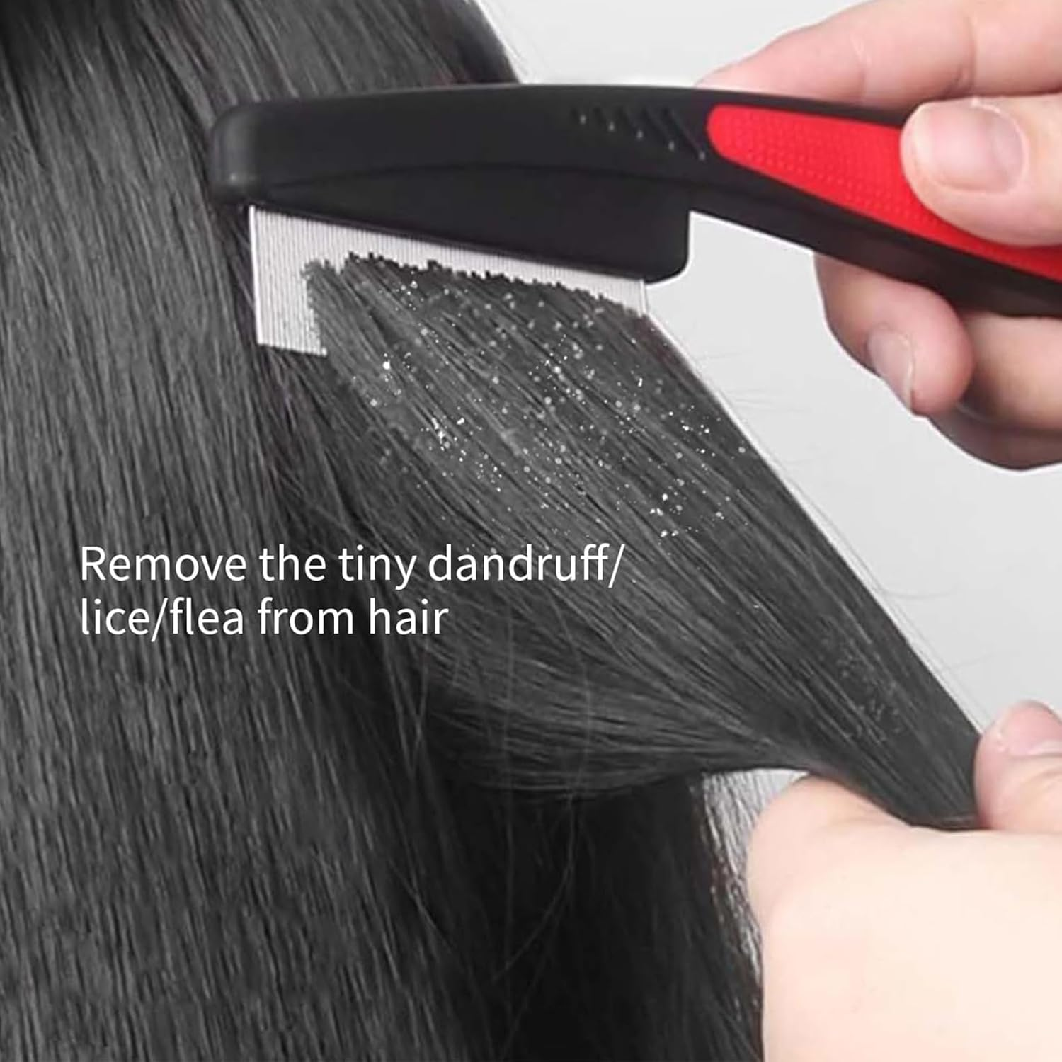 TELAIN 3 Piece Scalp Care Combs Hollow Teeth for Dandruff Removal & Massage Brush for Healthy Scalp, Removal of Dirt and Dandruff, Brown & Red (Set of 3) image number 6