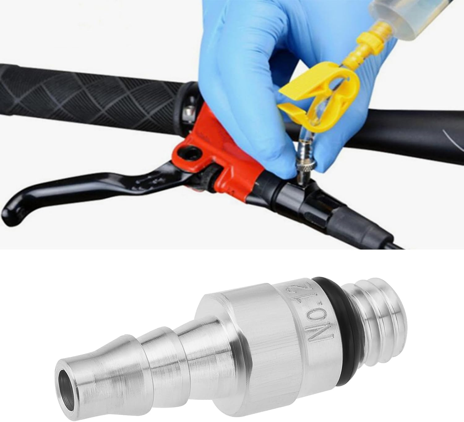 Be in Your Mind 4PCS Bicycle Hydraulic Disc Brake Connector Compatible with TRP Compatible with Tektro Compatible with Magura M6 23X8Mm Used to Fill Hydraulic Bicycle Brakes image number 6