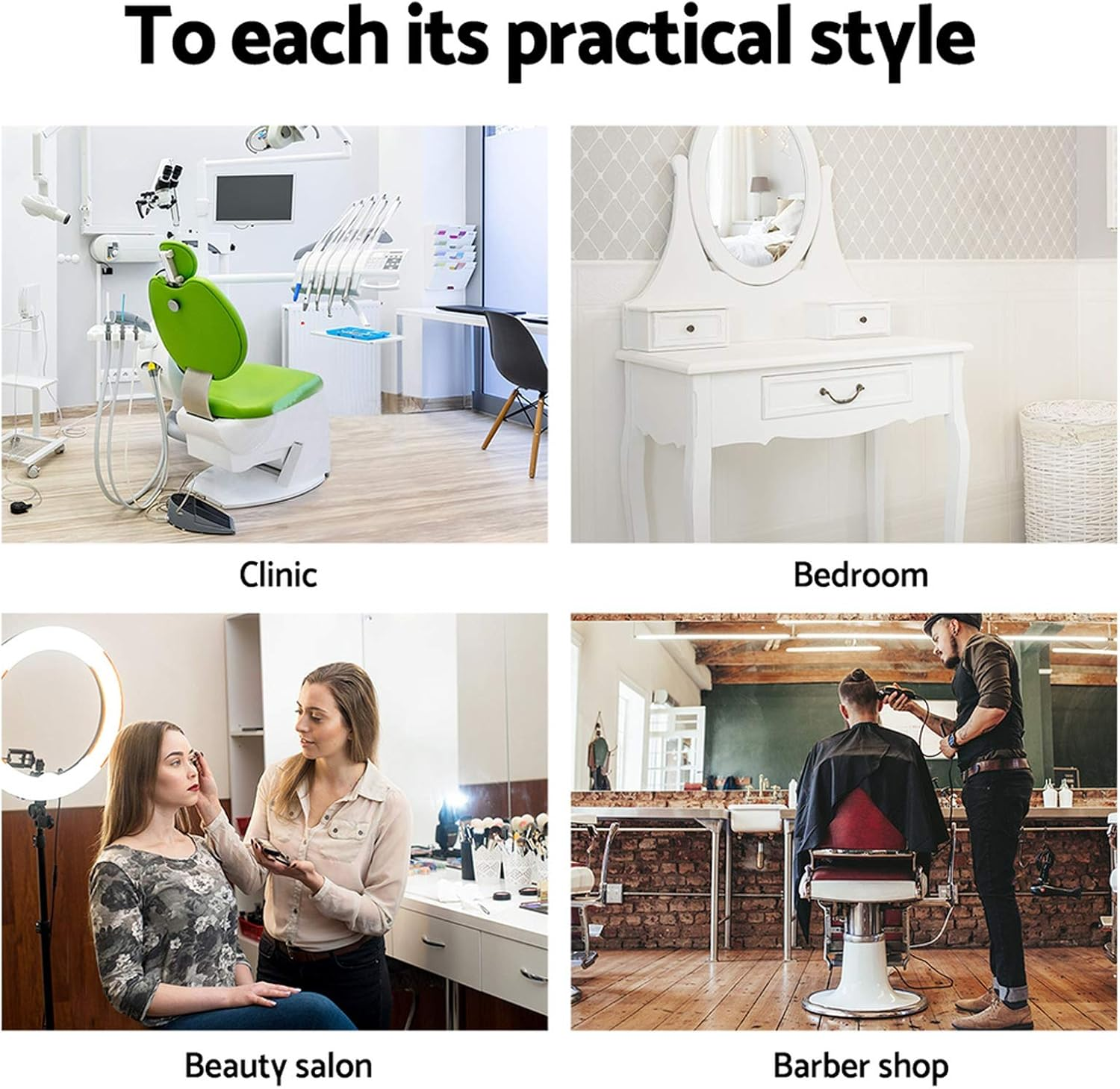 Artiss round PU Salon Stool, Bar Stools Swivel Lounge Drafting Chair Piano Guitar Seat Barber Chairs Outdoor Spa Indoor Home Office Kitchen Furniture, Adjustable Height Hydraulic Lift Black