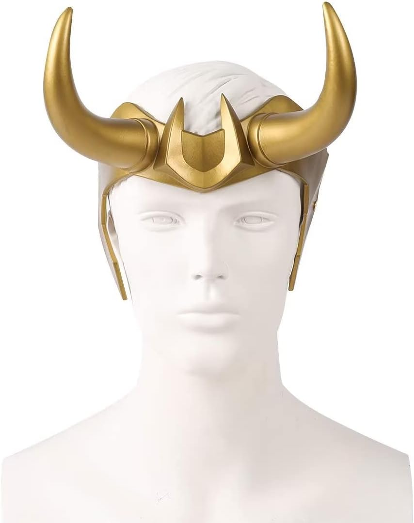 3D Loki Helmet with Horns Thor Ragnarok Crown Norse Mythology Halloween Movie Mask God image number 4