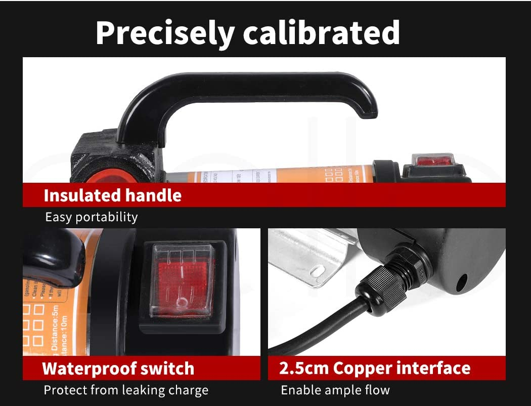Traderight Diesel Transfer Pump Electric Kerosene Fuel Extractor Bowser 42L/Min