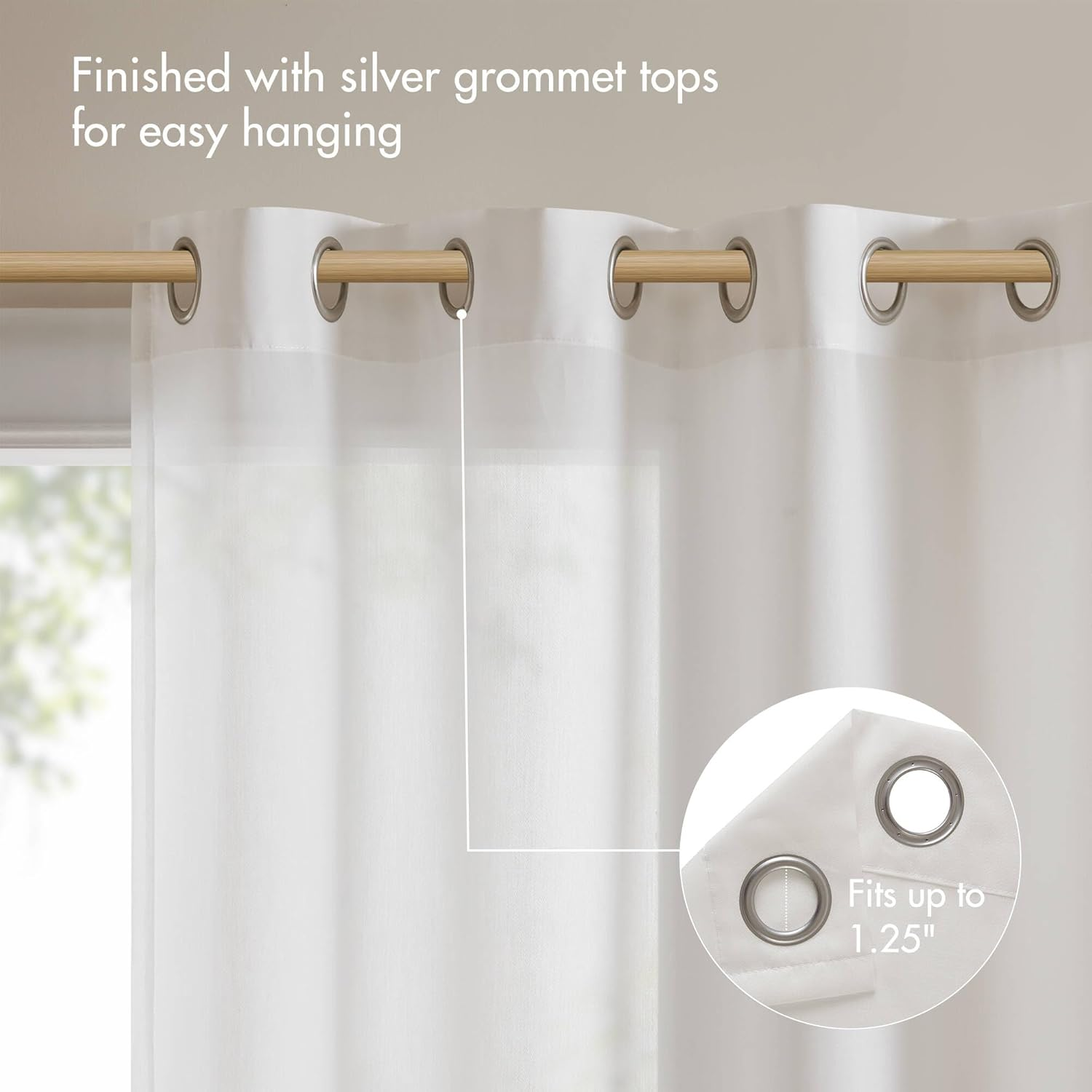 Madison Park Cecily Semi Sheer Single Panel Window Curtain Burnout Botanical Print, Easy to Hang, Fits up to 1.25" Diameter Rod, 50X84, Leaves Aqua