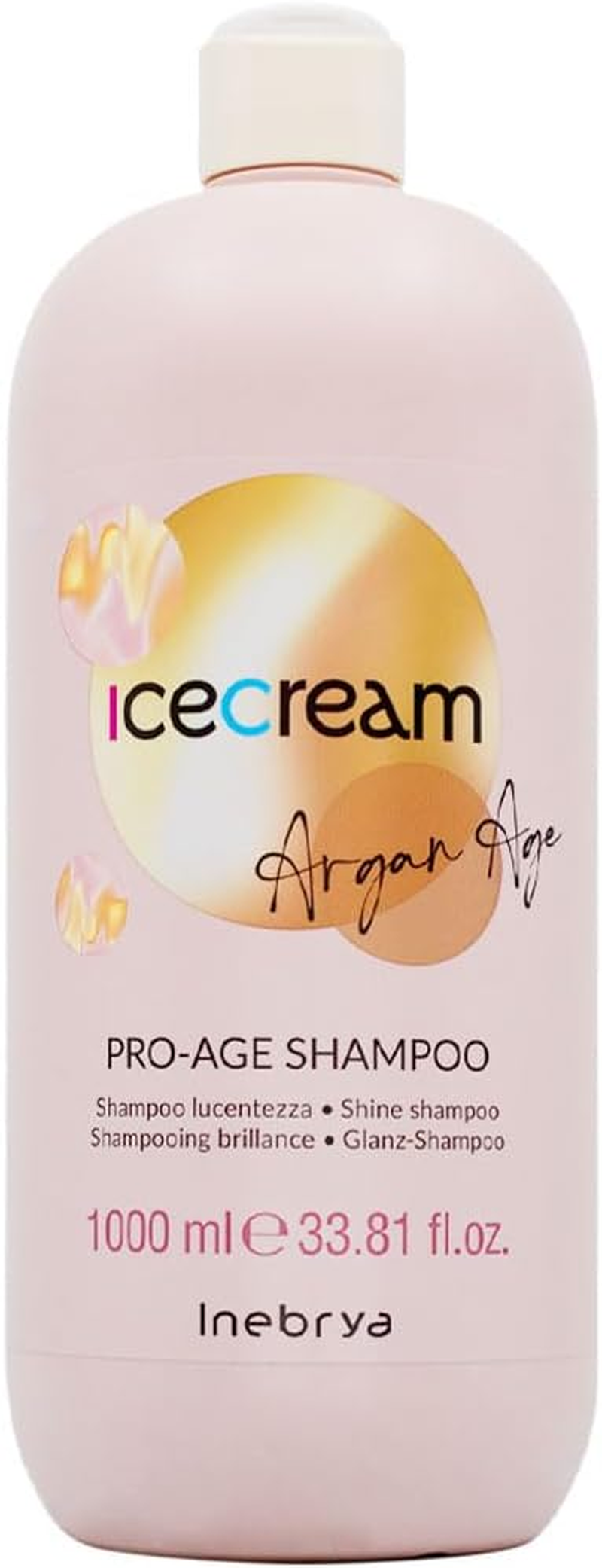 Inebrya Ice Cream Pro-Age Argan Hair Shampoo 1000 Ml image number 1