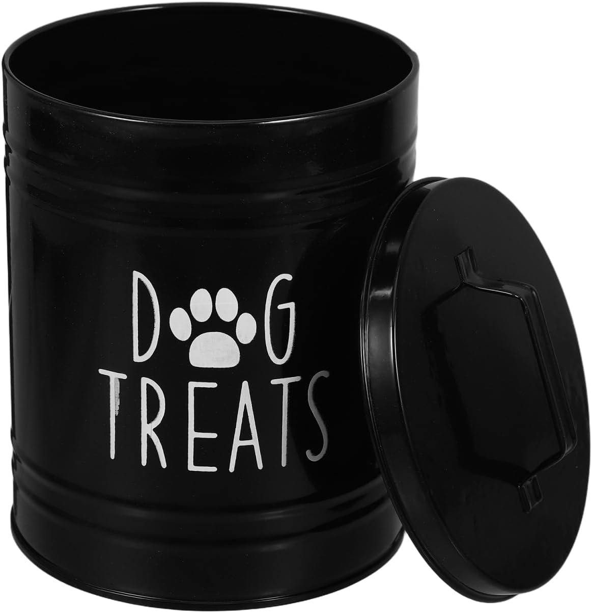 BESTOYARD Airtight Metal Dog Food Storage Tank Pet Treat Jar for Counter Rustic Style image number 2
