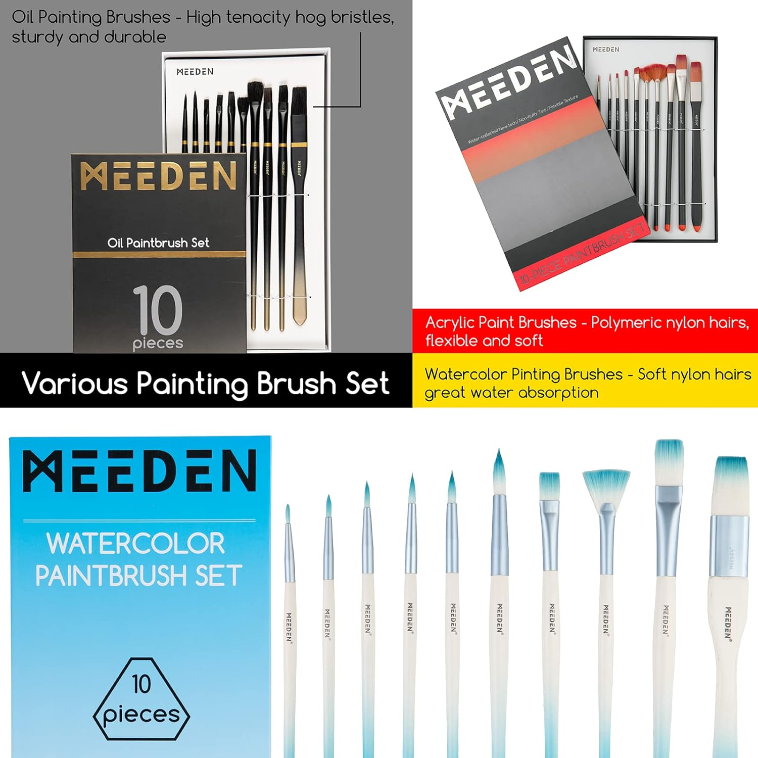 MEEDEN 148 PCS Art Supplies with French Easel, All-In-One Painting Set for Artists Beginners image number 5