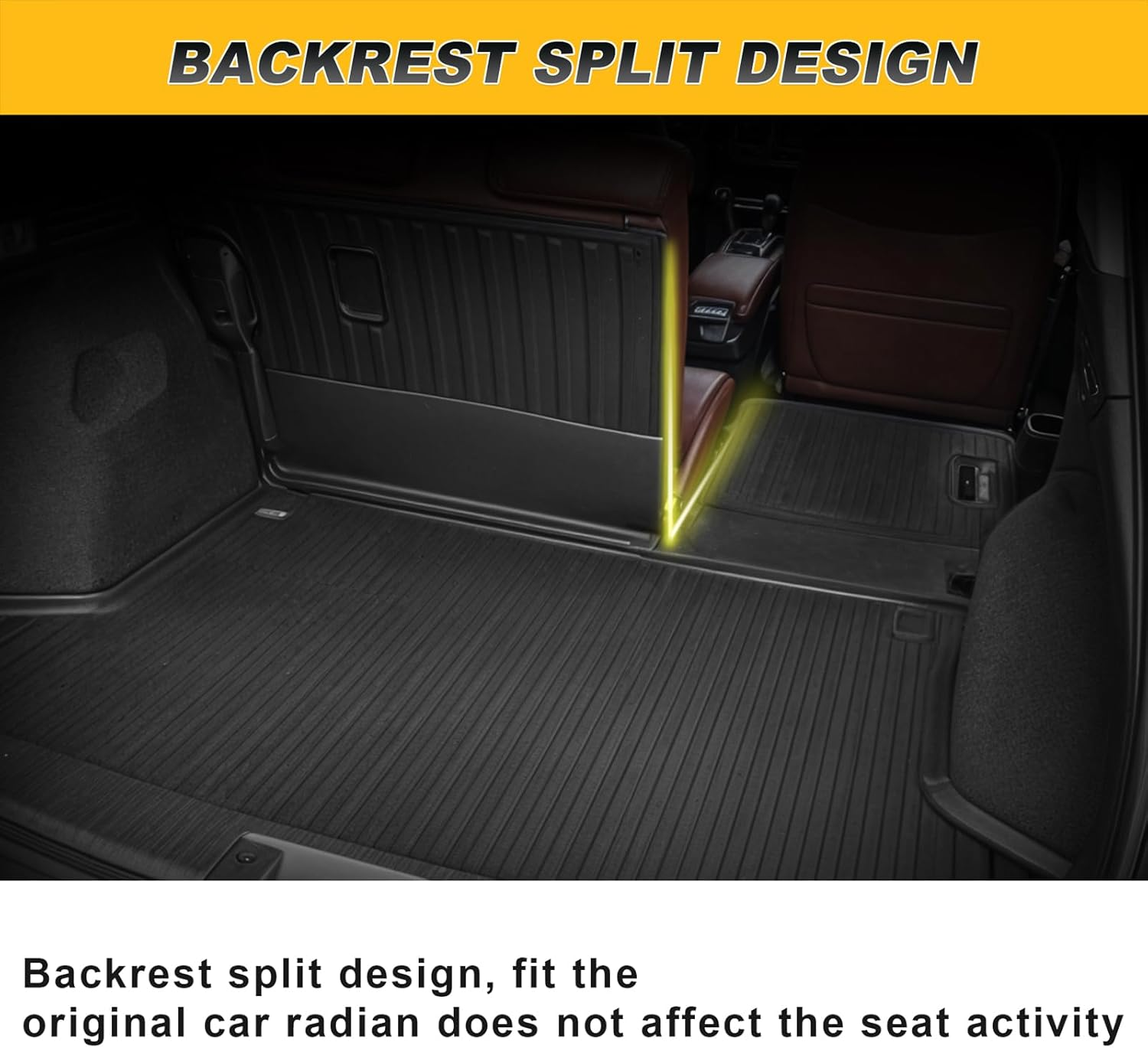 Cargo Liner & Backrest Mat Fit for Honda HR-V HRV 2016-2022 AWD: Cargo Mat with Backrest Mat behind 2Nd Row Back Seat Protector - All Weather Protection Trunk Mat with Back Seat Cover HRV Accessories image number 2