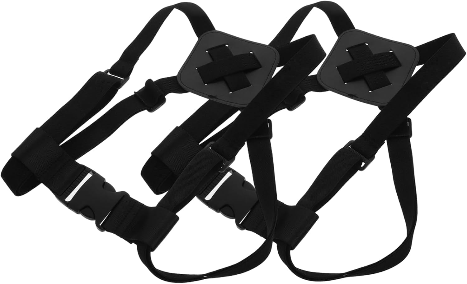 MOKKHNB 2PCS Adjustable Elastic Luggage Straps for Suitcases Sturdy Packing Belt with Buckle for Travel Black Secure Your Luggage during Trips