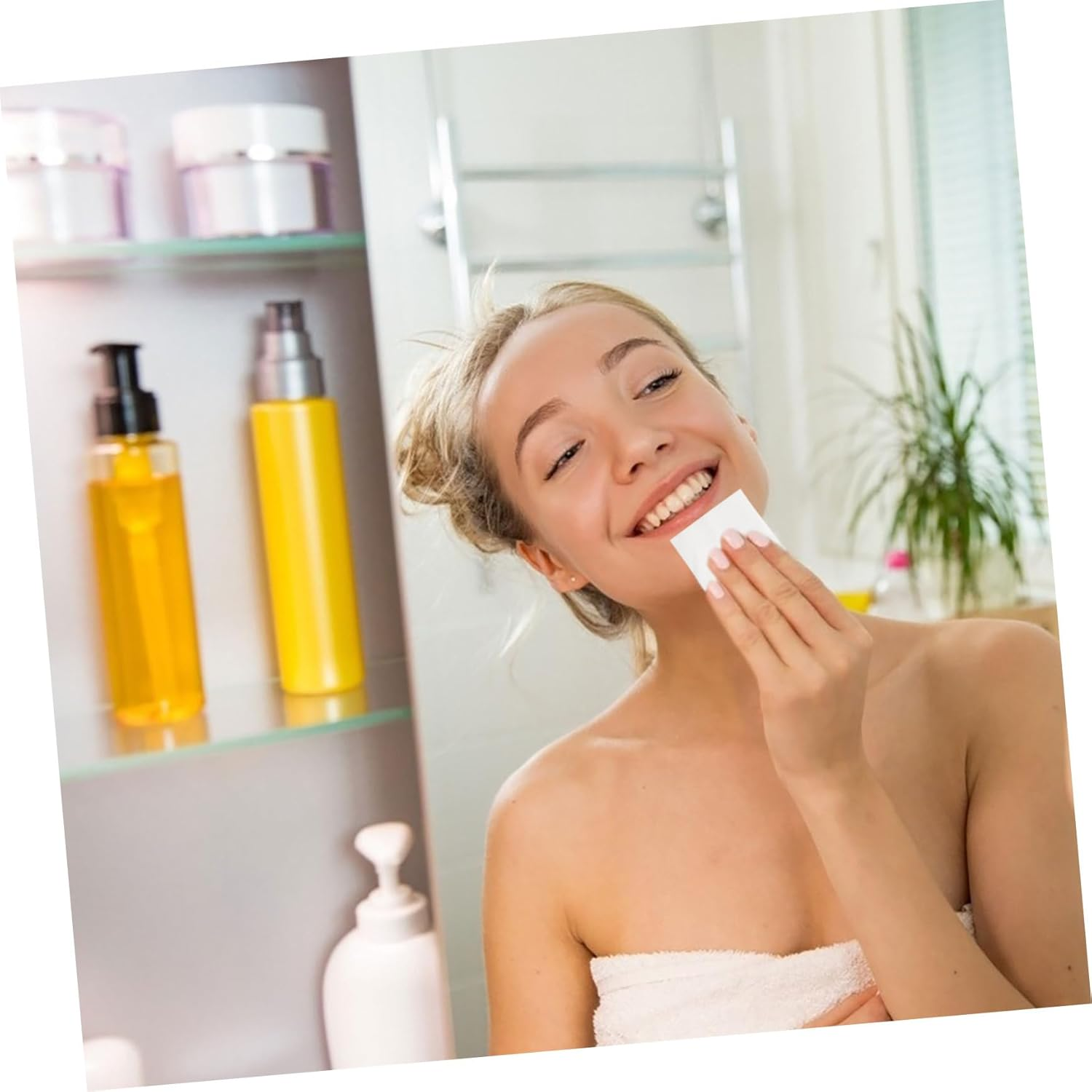 WOONEKY 200Pcs Swiss Cotton Rounds Makeup Remover Pads for Face and Nail Polish Removal image number 6