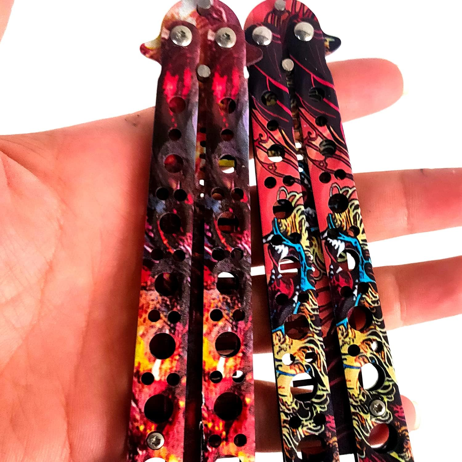 WANLIAN Beautiful Comb Trainer,Beautiful Comb Stainless Steel Folding Training Practice Combs Hair Styling Tools for Sport Outdoor Use (NO.7) image number 1