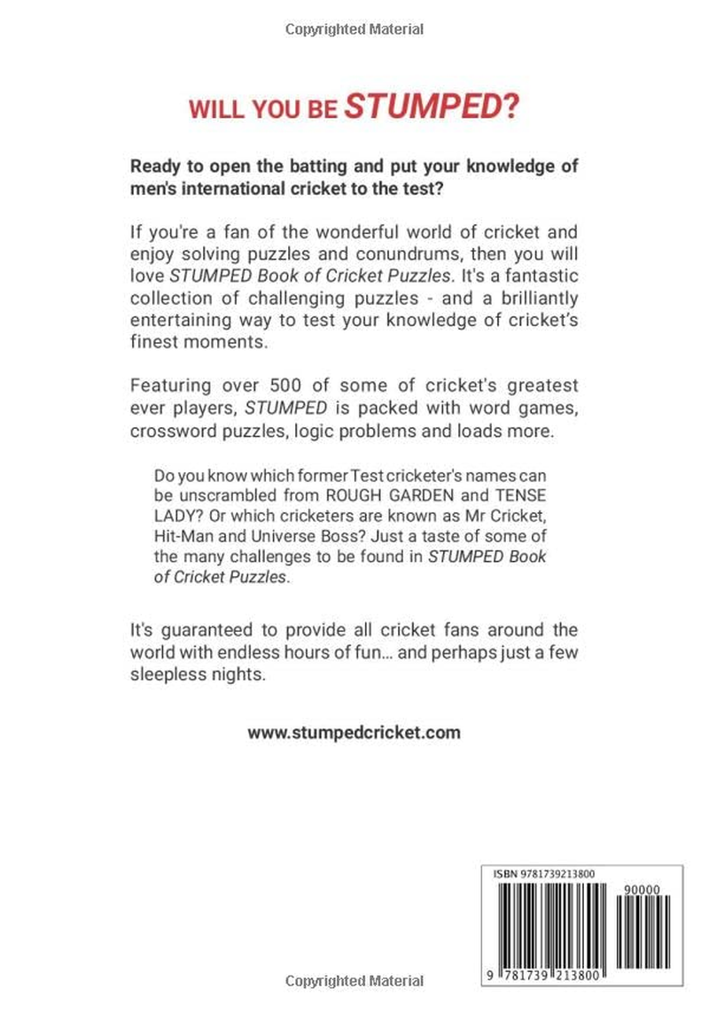 STUMPED: BOOK of CRICKET PUZZLES image number 1