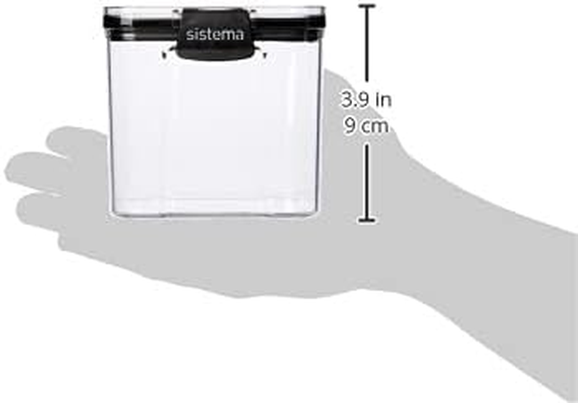 Sistema Ultra Collection Square Food Storage Container, 23.6 Oz./0.7 L, Clear/Black image number 4
