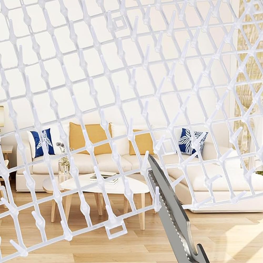 White Cat Repellent Outdoor Scat Mat,Household Garden Prickle Strip, anti Cat Dog Repellent Deterrent Spike Mat, Keep Pet off Couch Furniture Garden image number 6