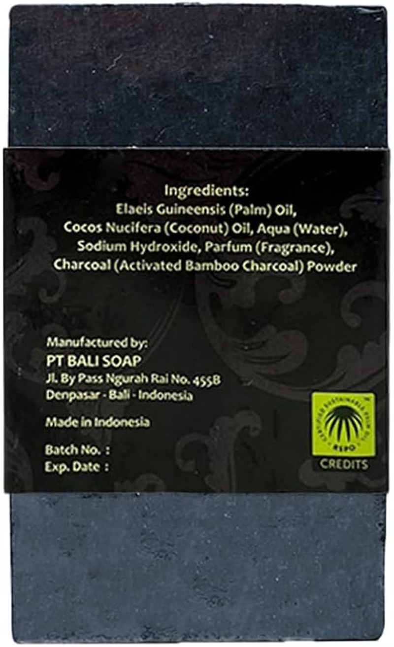 Bali Soap - Bamboo Charcoal Natural Soap Bar, Face or Body Soap Best for All Skin Types, for Women, Men & Teens, Pack of 3, 3.5 Oz Each image number 4