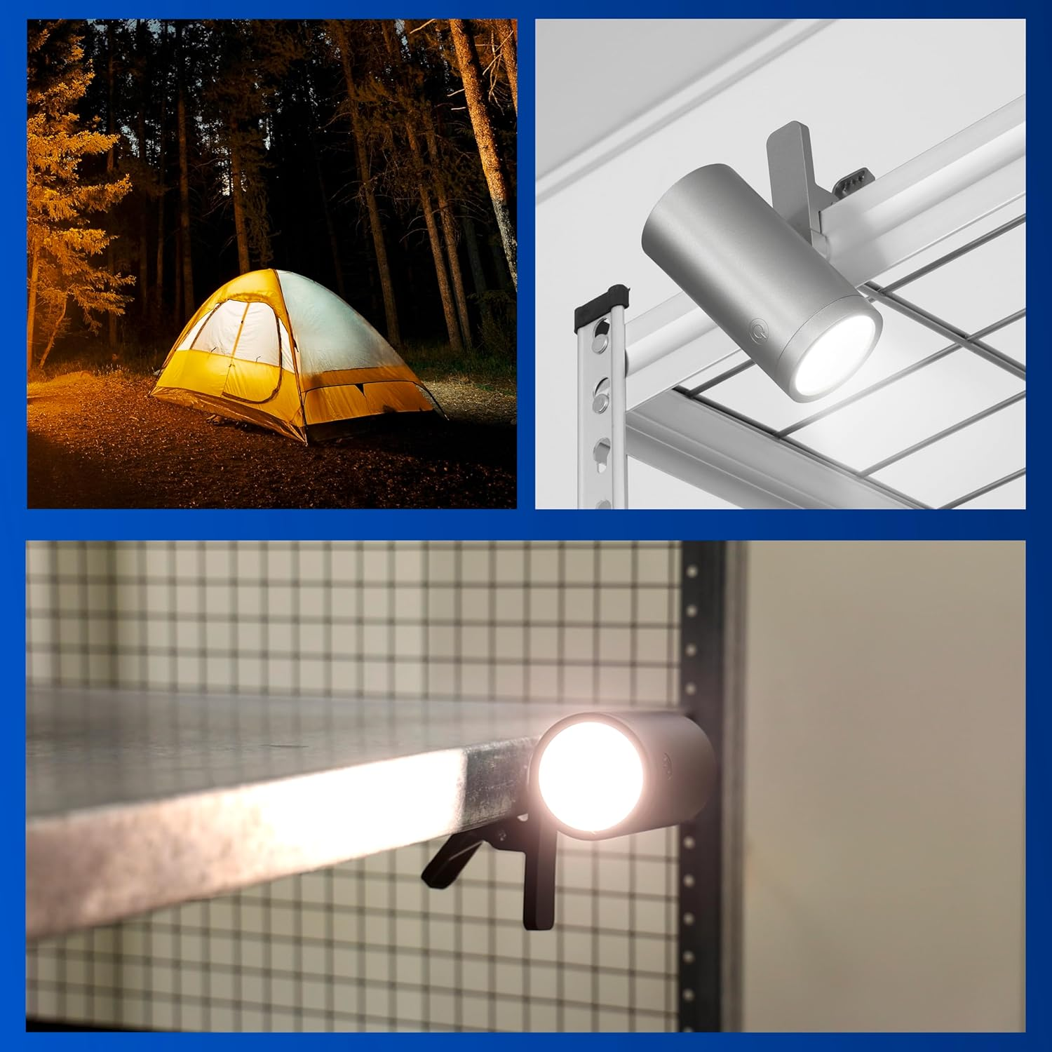 REV LED Wall Light with Battery and Motion Sensor, 180 Lm, Wireless, Dimmable, 360&deg; Rotatable, Path Light to Take with You - Ideal for Camping, Garage & Basement, IP54, Copper image number 2