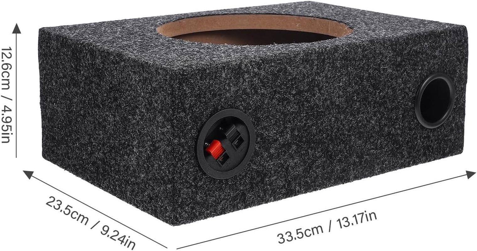 ULTECHNOVO 8In Car Ported Subwoofer Box, Speaker Enclosures, Wooden Car Box Speaker Cabinets with Sound-Absorbing Cotton Carpeted Finish for Great Sound Quality for Home, Vehicle image number 5