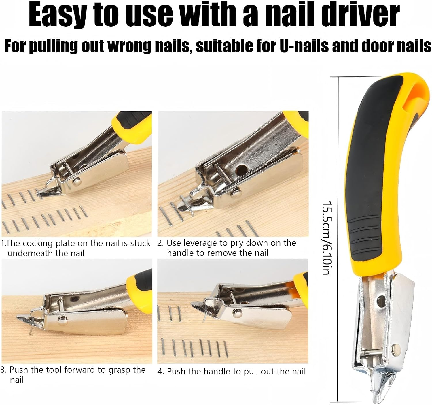 Staple Gun for Wood 3 in 1 Upholstery Staple Gun with 3000 Staples Manual Heavy Duty Staple Gun with for Furniture, Carpet, Carpentry, DIY, Wire, Decoration Yellow image number 3
