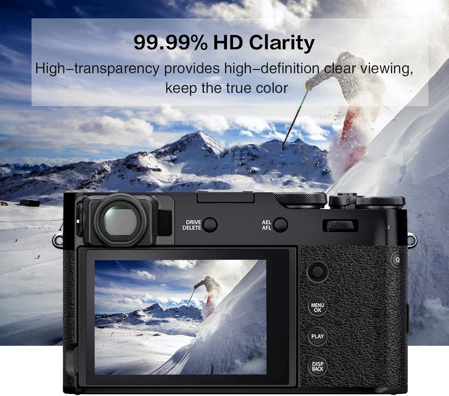 Rieibi (3 Packs) Screen Protector for Fujifilm X-Pro2 XPRO2 Digital Camera, 0.33Mm 9H Hardness Tempered Glass Film for Fuji X-Pro 2 X-Pro-2 Anti-Fingerprint Anti-Scratch Ultra-Clear image number 2