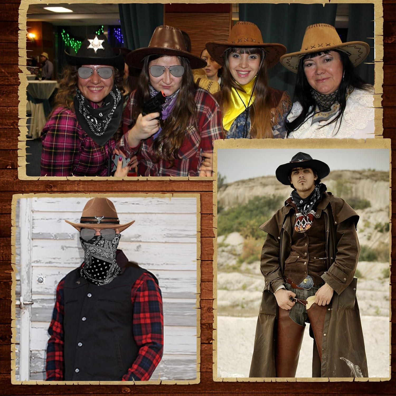 Cowboy Costume Outfit for Men Women image number 2