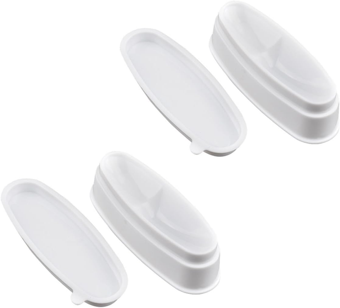 Garneck 2Pcs Nail Dipping Powder Tray Plastic French Dip Holders with Ergonomic Arc Design for Home Manicure Nail Care and DIY Use