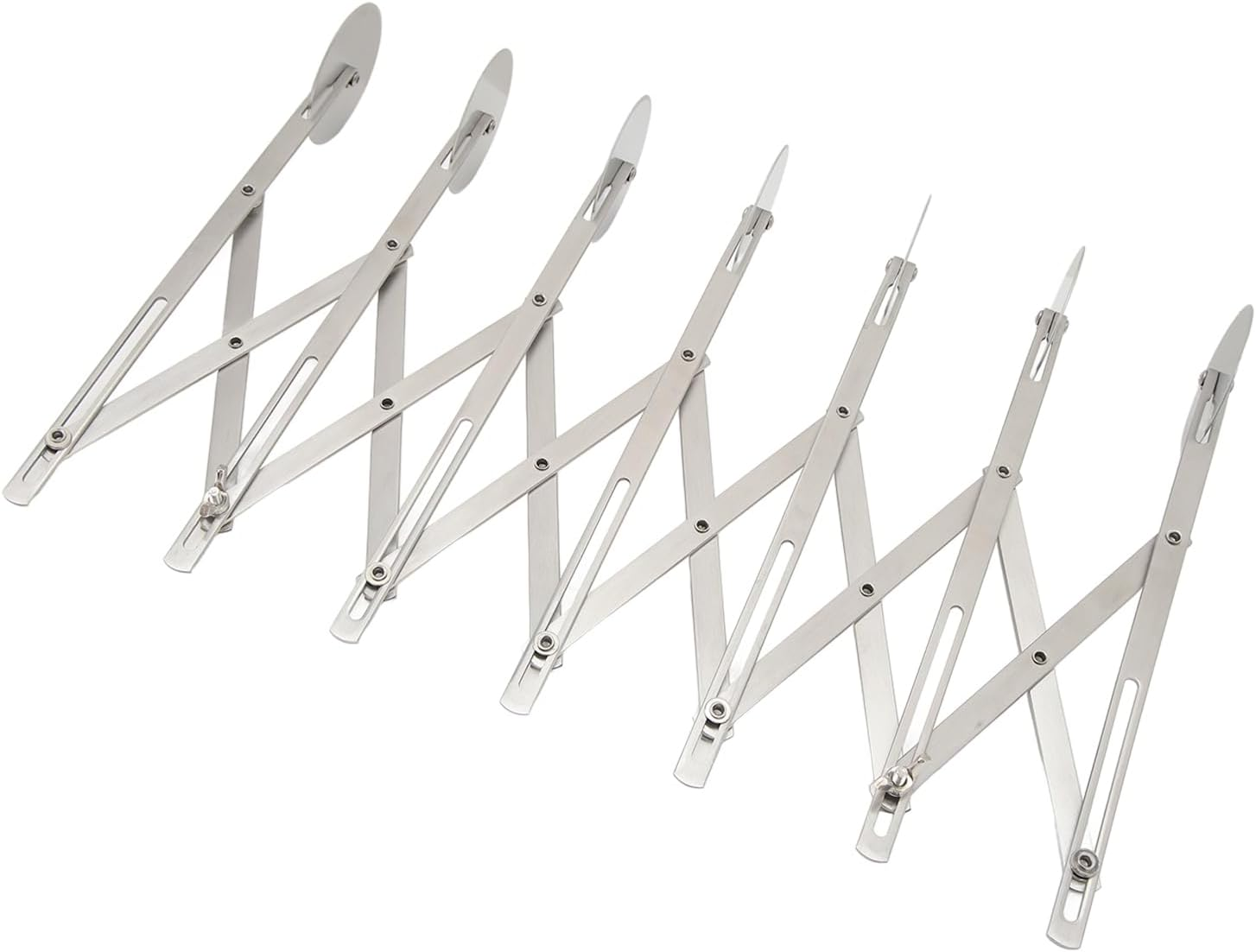 7 Wheel Pastry Cutter Roller, 7 Wheel Pizza Cutter Easy to Use Multifunction Adjustable Width Stainless Steel for Dough image number 1