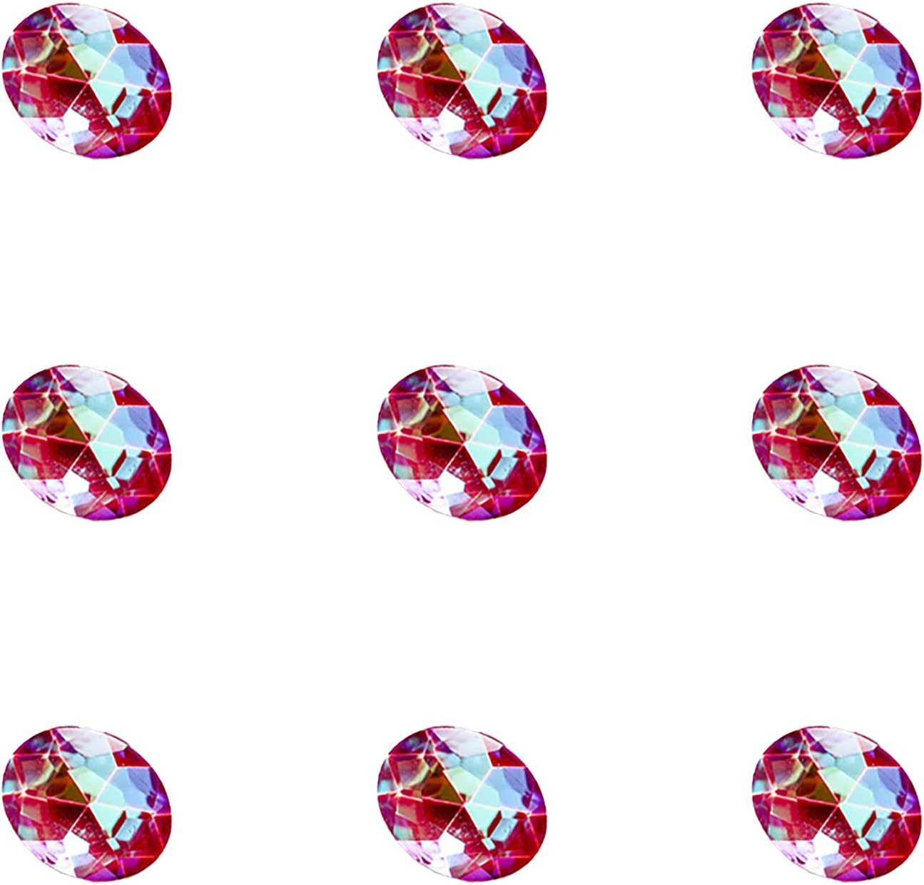 50 Grains Nail Art Rhinestones Nail Art Gems DIY Super Flash Pointed Rhinestone Decorative Nails Oval Color Red