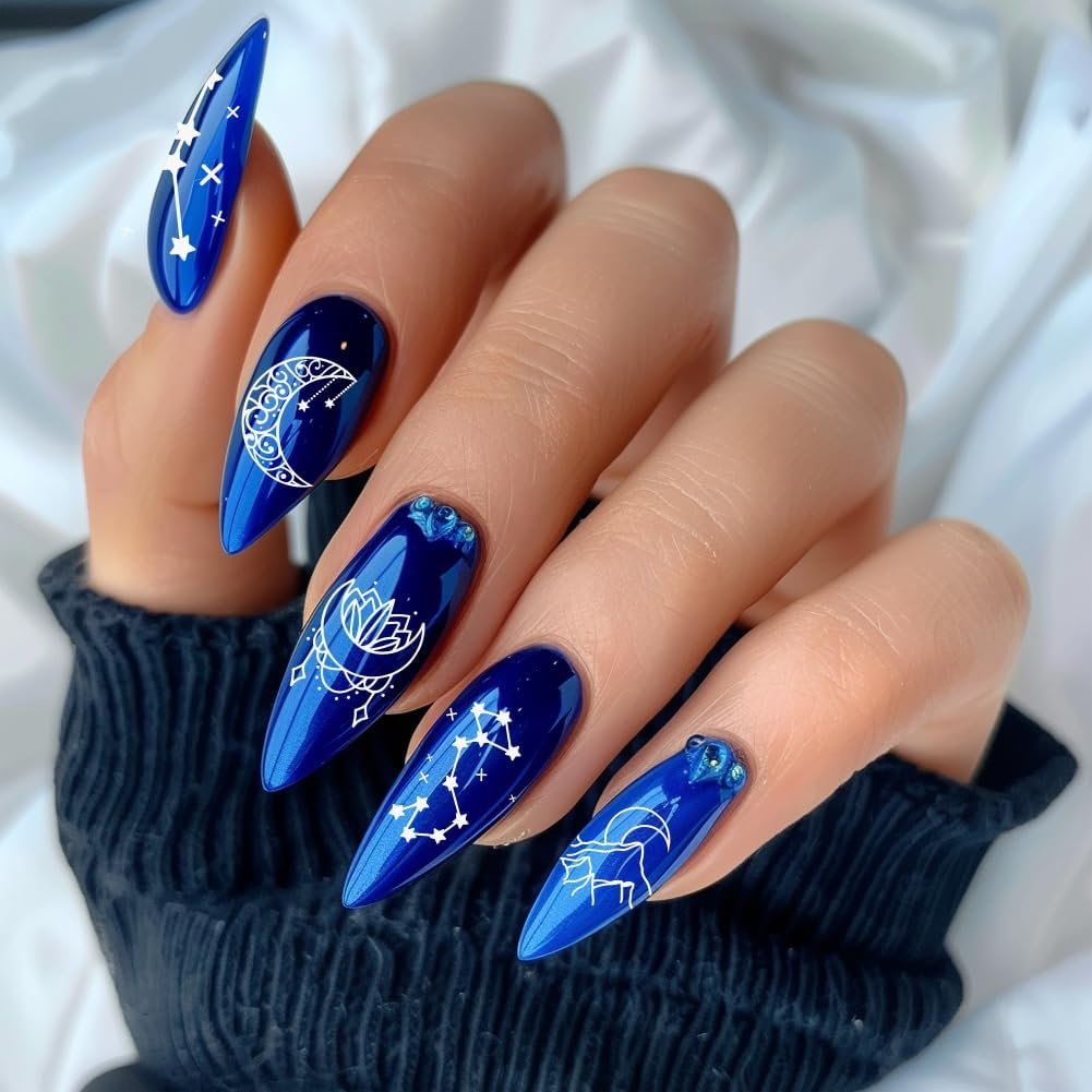 PH Pandahall 3Pcs Moon Stars Pattern Nail Stamp Plate Cute Cat Shape Print Art Template Stainless Steel Nail Image Plate Sun Pattern Nails Art Stencils for Women DIY Printing 4.7X2.3 Inch image number 2