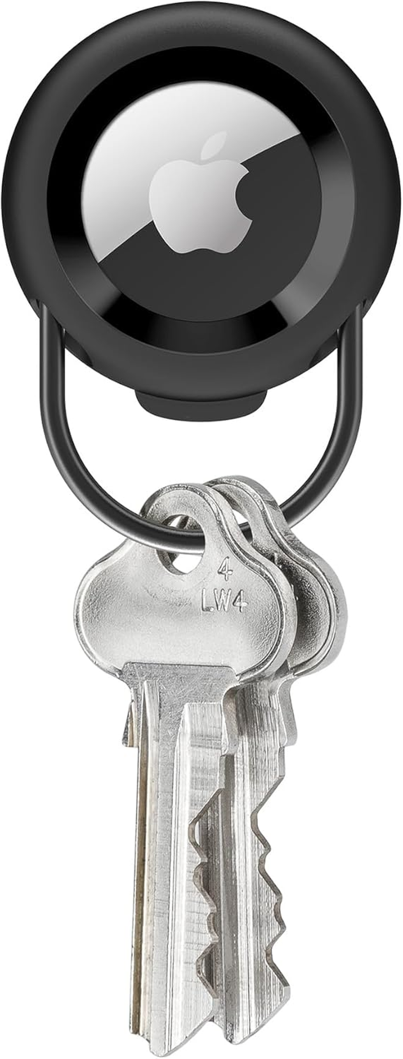 Orbitkey Slim Case for Airtag | Made with Stainless Steel and TPU | Securely Holds Your Apple Airtag | Easily Attach to Keys or Anything You Want to Track with the Open Key Ring | Black - Black image number 3