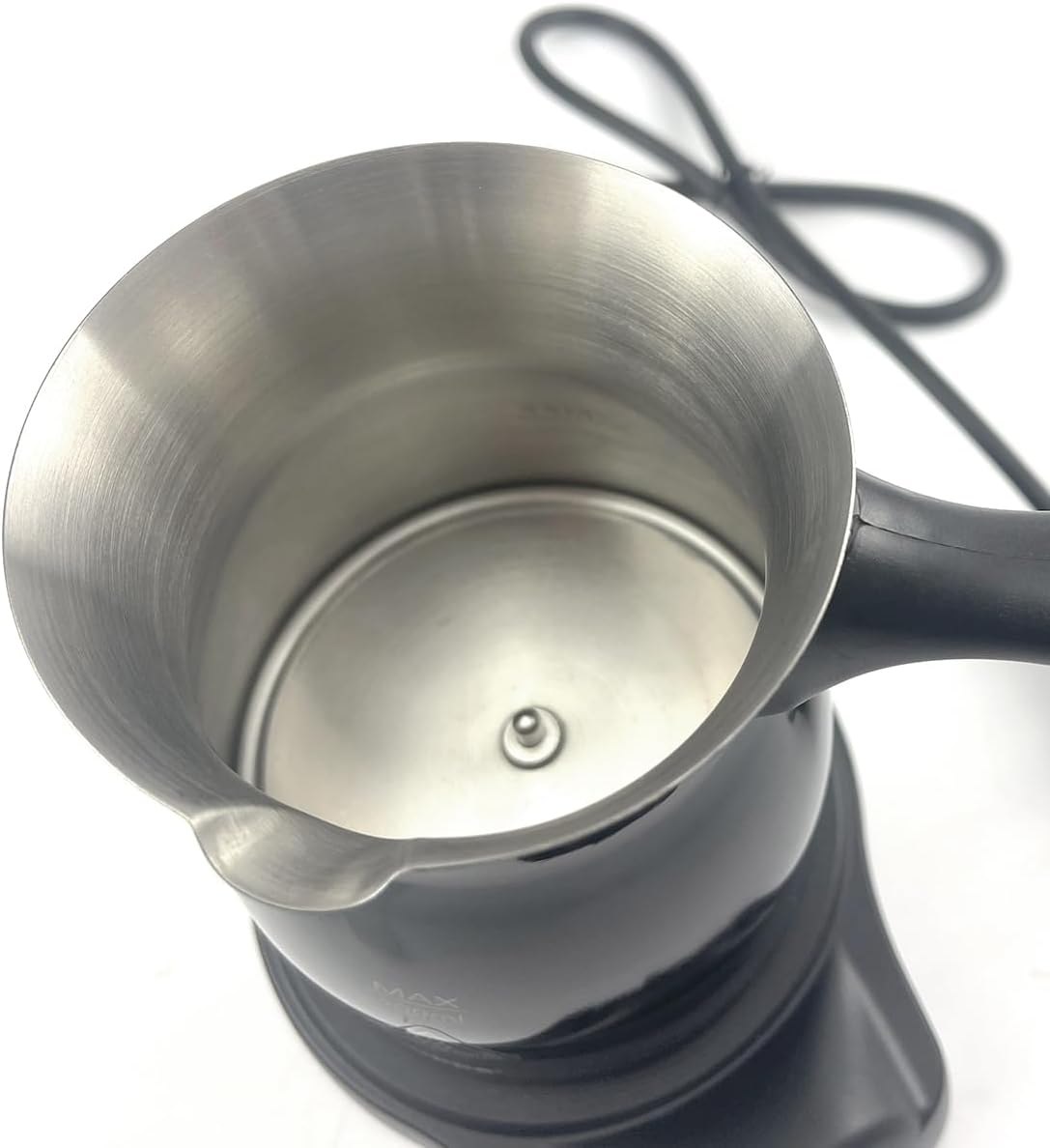 4 Cup Electric Turkish Coffee Pot - Stainless Steel Coffee Maker for Turkish, Arabic/Greek Coffee, Automatic Sensor, Anti-Overflow-Portable Coffee & Tea Machine for Home and Office (Black) - Red image number 7