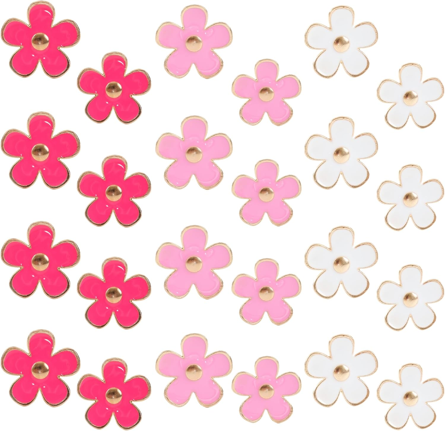 24Pcs Daisy Fridge Magnets, Cute Flower Refrigerator Magnet, Small Magnet for Whiteboard, Locker Decorations, Office, Kitchen(White,Pink,Rose,1.2Inch,1.3Inch)