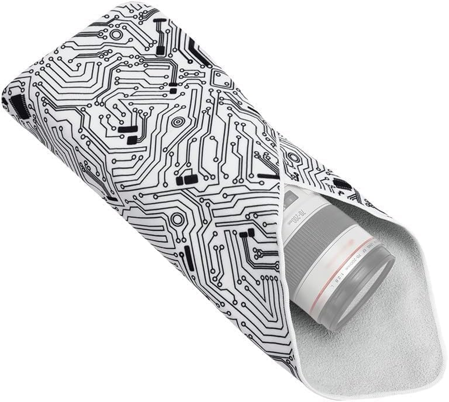 JJC 50X50Cm Camera Lens Protective Wrap with Pouch, Magic Self-Adhesive Flexible Wrapper Travel Accessories for DSLR Mirroless Cameras Cover Switch Ipad Equipment Protector Bag Case Foldable -Circuit