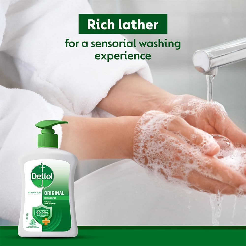 Dettol Liquid Handwash (Original) - 200 Ml with Free Dettol Liquid Handwash Refill- 175 Ml