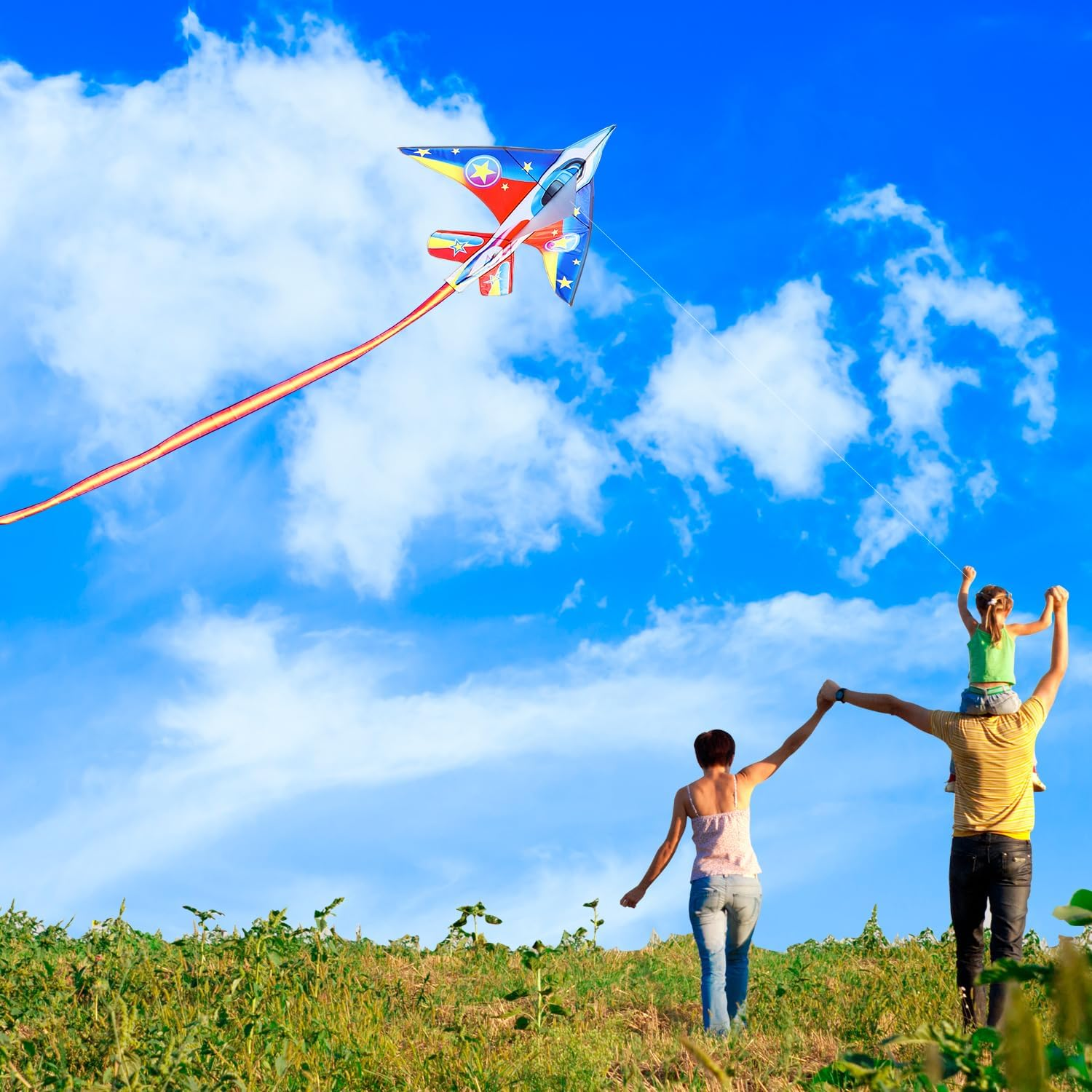YFAFENGS Airplane Kites for Kids & Adults, Best Beach Kite for Beginners Easy to Fly Kite with Long Tail Children Kites for Ages 8-12, Professional for Beach and Outdoor Activity image number 1
