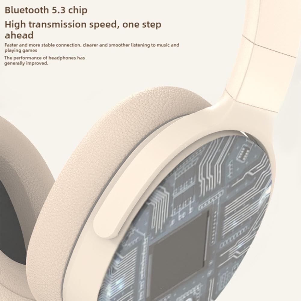 Wireless Bluetooth Headphones, Head Mounted Bluetooth Earphones Wireless, Comfort Heavy Bass Earphones, and Long Battery Life, Providing a Comfortable Wearing Experience (Blue) - Black image number 2