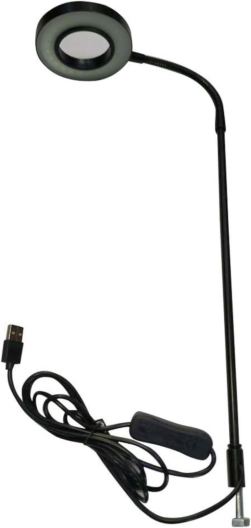 LED Aquarium Light 360 Degree Full Spectrum LED Light with Bamboo Board 10W Nano Fish Tank Light USB Powered Flat Nano Aquarium Light Bett a Fish Tank Light for Plant Growth image number 1