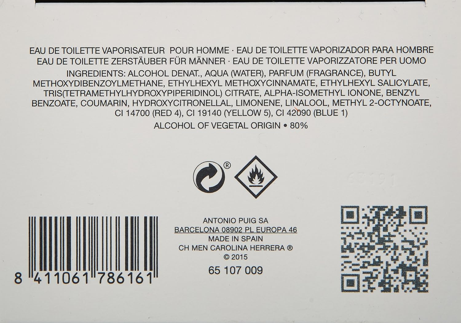 Carolina Herrera Ch Eau De Toilette Spray for Men, 3.4 Ounce Ounce 6.8 Dark Brown image number 3