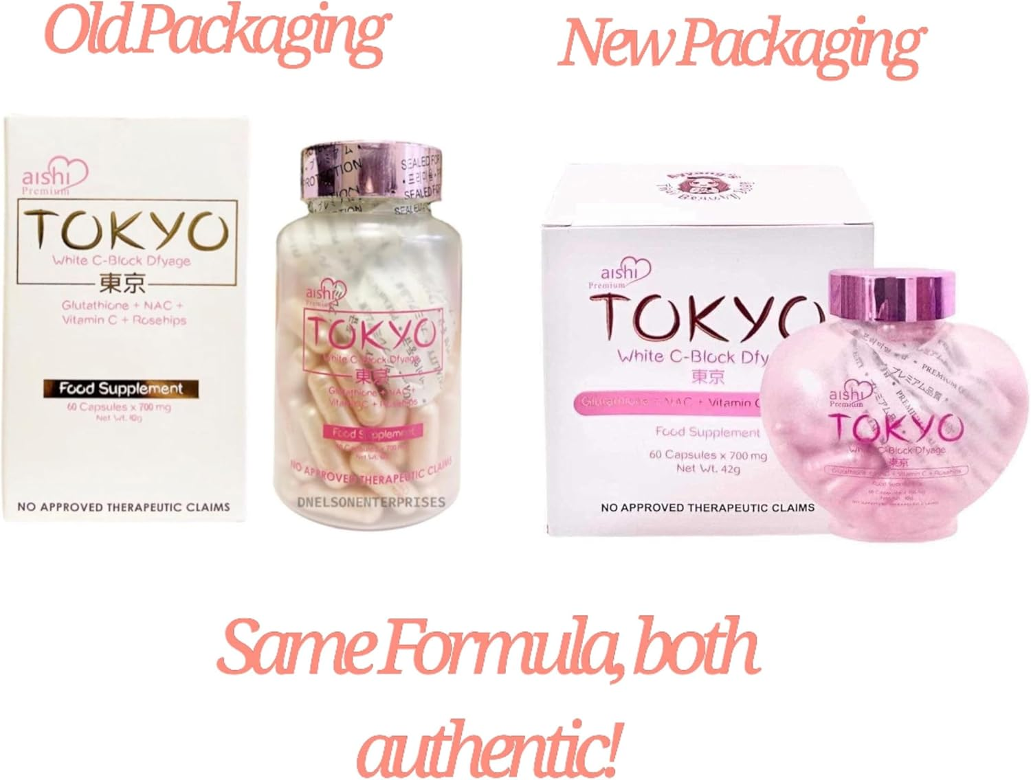 Aishi Premium Tokyo White C-Block Dyfage Glutathione, 60 Capsules image number 2