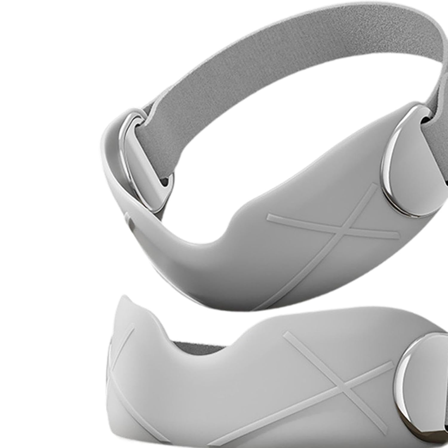 Perfk 2X Patella Knee Strap Sports Training Knee Brace Support Shock Absorption Breathable for Running Hiking Weightlifting, Grey - Grey image number 3