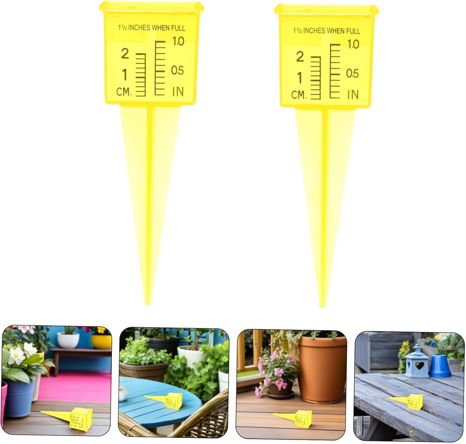 LALAFINA 20Pcs Lawn Rain Gauge Sprinkler Measurement Tool with Wide Mouth for Accurate Rainwater Monitoring in Garden Patio Dual Scale Quick Connect Design image number 6