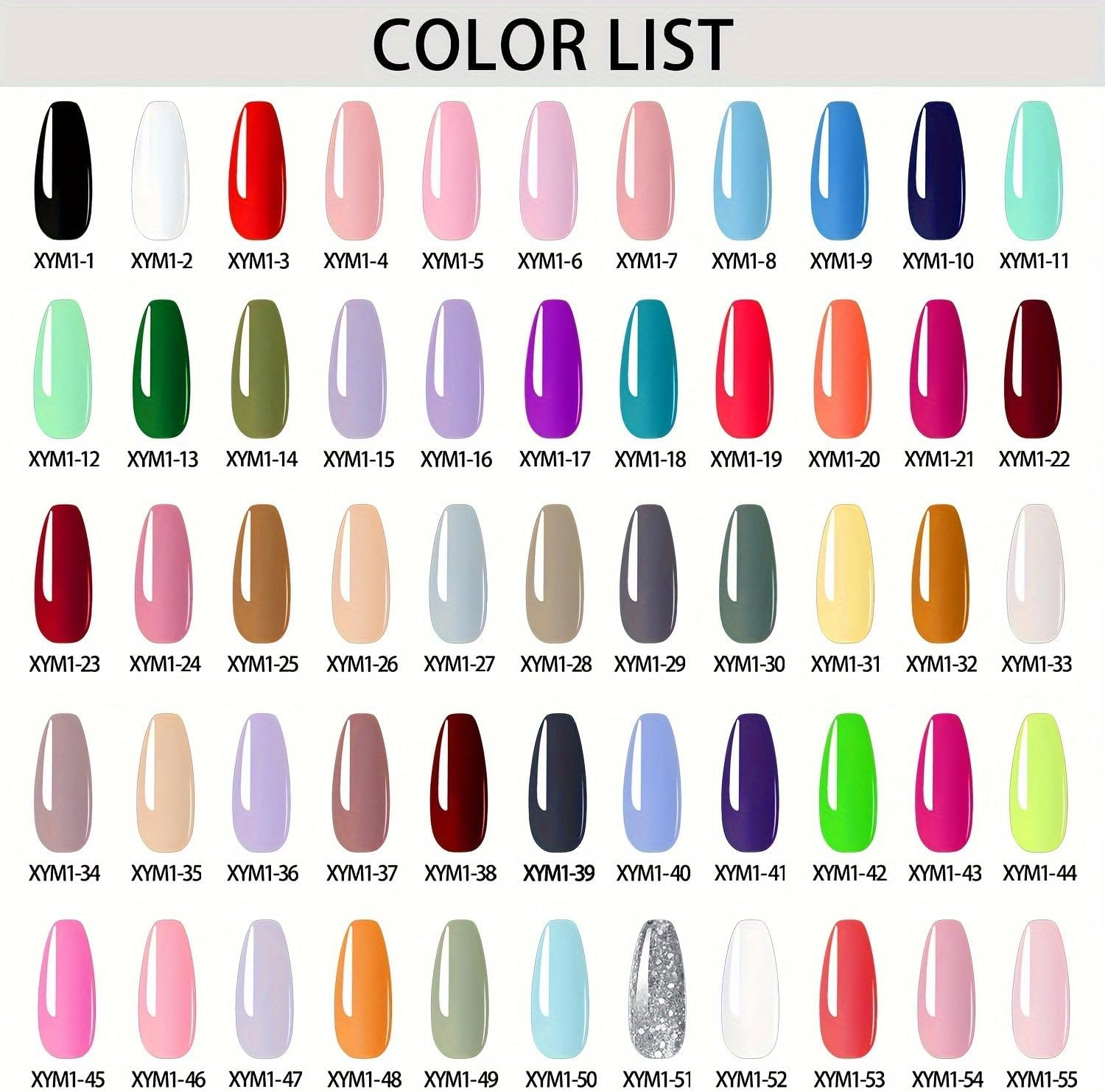 Finger Secret 55+5 Color Gel Nail Polish Set, Full Colors Necessary Professional Nail Art DIY Tools, 8Ml Each Lasting and Durable Soak off Gel / UV Gel Nail Polish Ideal for Nail Salon or Home DIY Color Gel Nail Polish image number 1