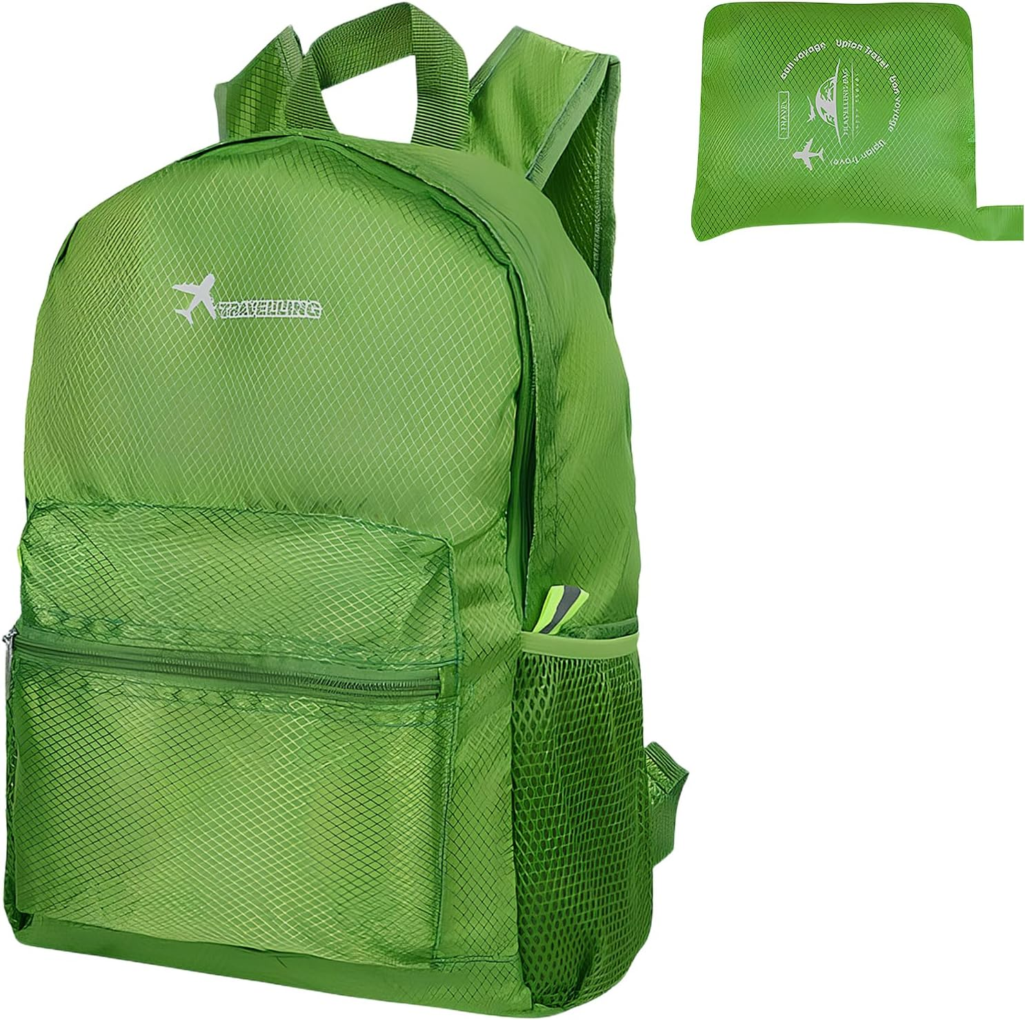 Foldable Hiking Backpack, Foldable Backpack, Ultra Lightweight Rucksack, Unisex Packable Backpack for Men Women, Waterproof Travel Daypack for Outdoor Sport Biking Hiking Climbing image number 3