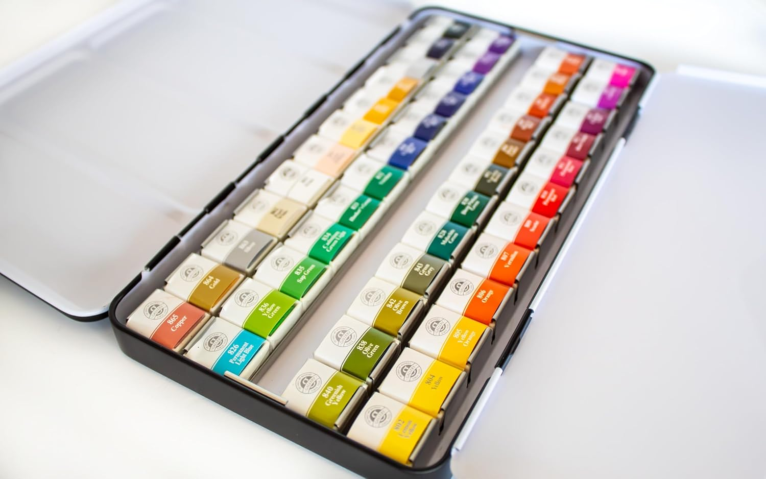 Sargent Art 32-6048 Artist Quality 48Ct Professional Watercolor Set, Tin Case, 48 Count (Pack of 1), Multi Color image number 1