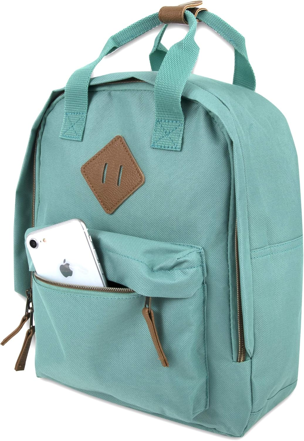 Canvas Mini Backpack for Everyday & Day Pack Rucksack in Solid Color Blocks image number 6