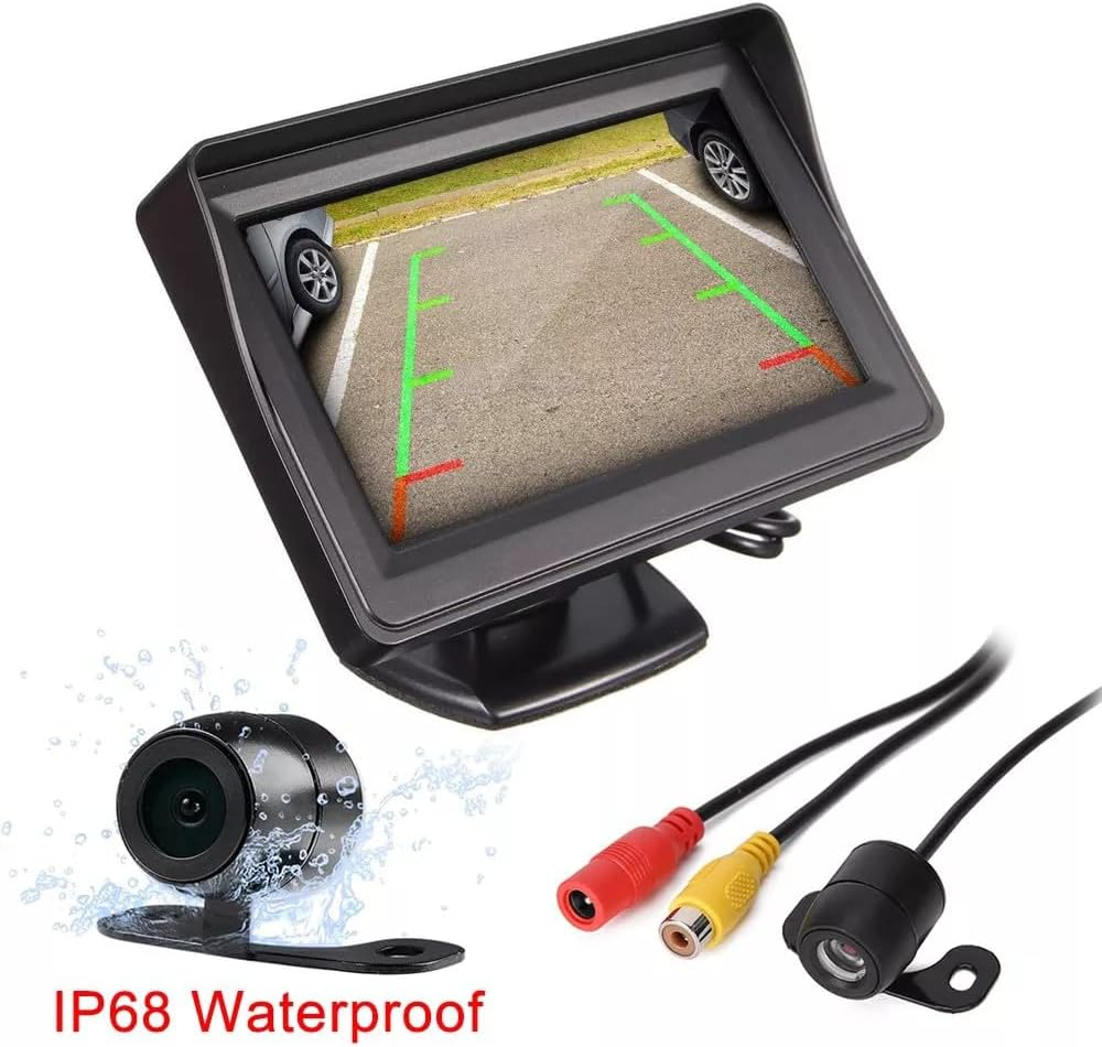 4.3" HD TFT LCD Monitor Car Reverse Camera Kit Rear View Backup IR Night Vision image number 1