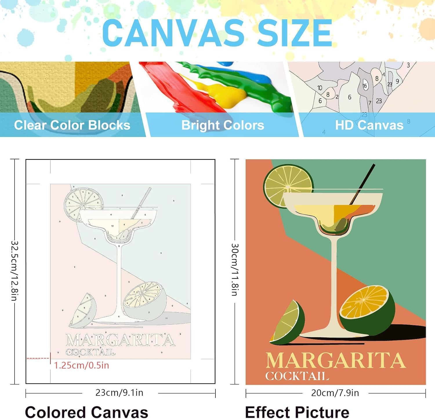 6 Pack Paint by Numbers Kit for Adults Beginners, 8X10 Inch Cocktail Adult Paint by Number Kits on Canvas, Cocktail DIY Acrylic Oil Number Painting Kits for Adults, Perfect for Gift Home Decor image number 5