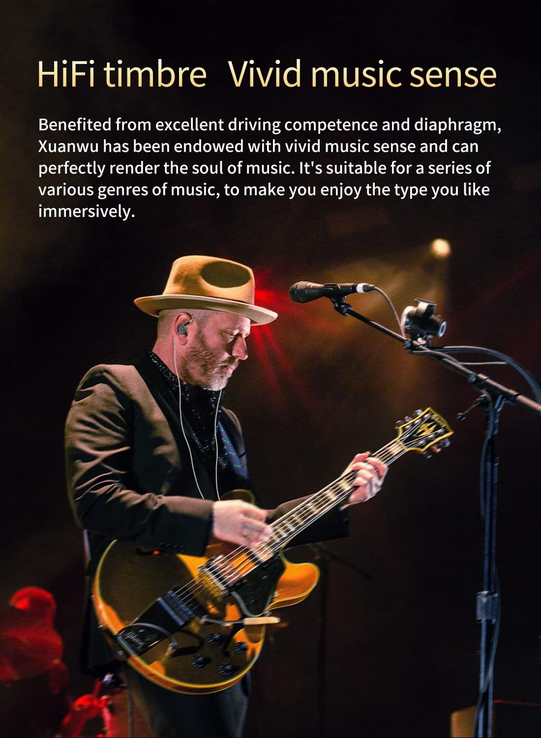 EZ EAR KBEAR Xuanwu In-Ear Headphones Hifi Stereo Dynamic Driver Ear Monitor IEM with Microphone Removable Silver Plated Cable for Pop, Folk, Jazz, ACG (Silver, Microphone)