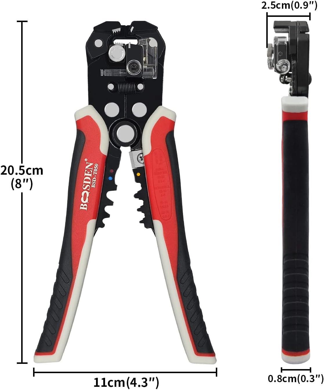 BOOSDEN Wire Stripper, Self Adjusting Universal Wire Stripper Tool, Automatic Wire Stripper and Crimping Tool, 3-In-1 Wire Stripper Pliers with Wire Cutter Crimper, 10-24 AWG Wire Strippers Electrical image number 3