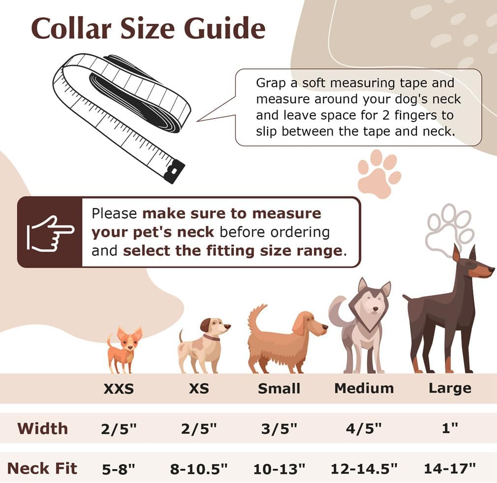 Khaki XS Dog Collar with Bell, Soft Pu Leather Kitten Dog Collars Adjustable Buckle for XXS XS Extra Small Medium Tiny Female Male Boys Girls Pets Puppy Cats Teacup Yorkie X-Small image number 4