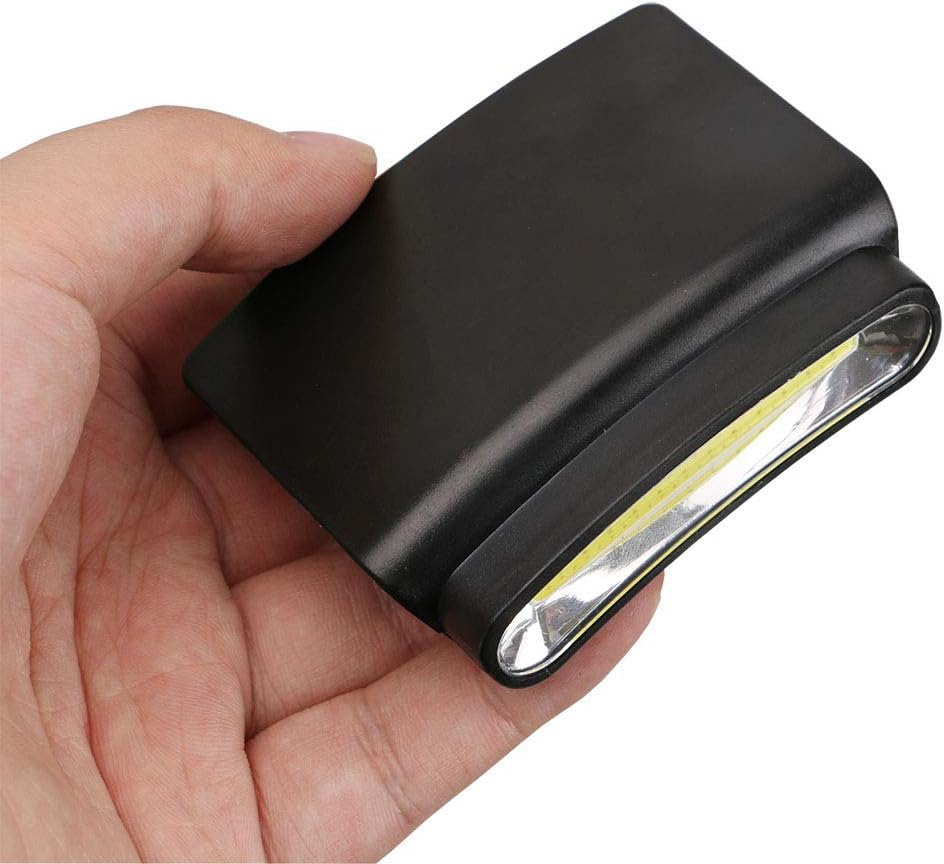 LED Headlamp Cap Light - COB Clip on Light 3 Modes Hard Hat Light Lightweight Hardhat Light- Perfect for Running, Camping, Fishing, and Outdoor Activities(1 Pack,3 AAA Batteries Included) image number 6