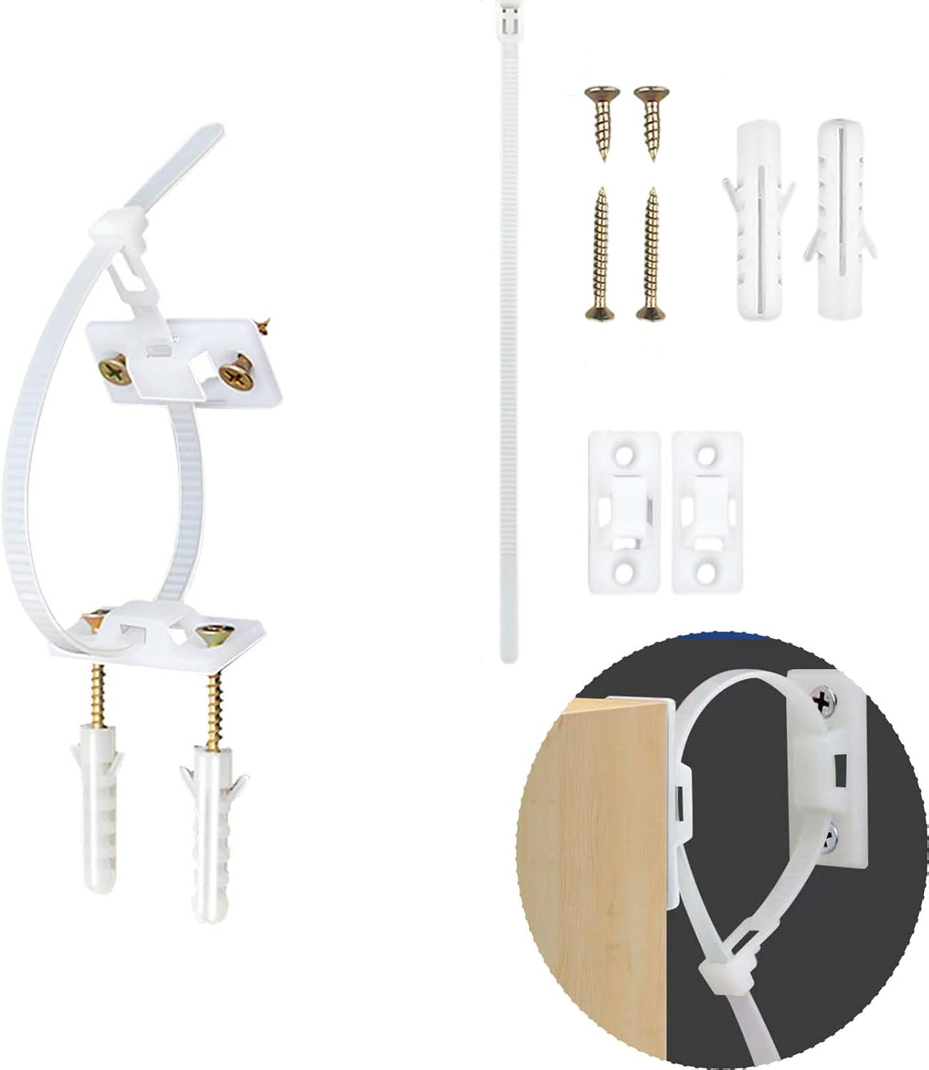 [Loimon 12-Pack Heavy-Duty Anti-Tip Fixation Anchors] Drill-Required & Manual Installation | Earthquake-Secure Furniture Wall Mounts for Baby Proofing Cabinets, Tvs, Bookshelves | Child Safety Home Security Device for Australian Households image number 6